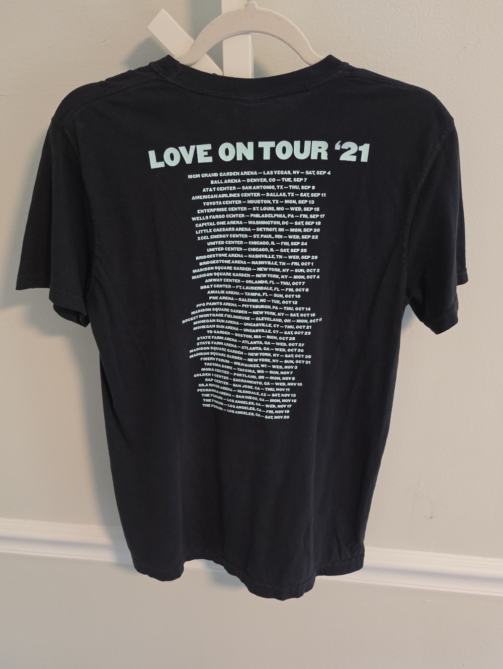Harry Styles Love‎ On Tour '21 Comfort Colors Concert Tee Black Small 2021 Merch